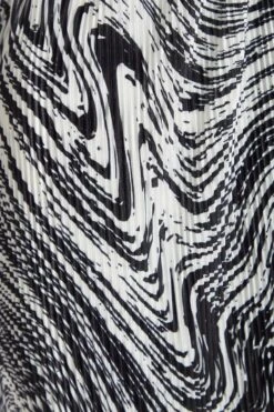 Black Plisse Swirl Midaxi Dress -Glamourista 00100036322 ZS