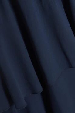 Curve Navy Chiffon Tiered Midaxi Dress -Glamourista 00100036335 ZS