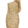Gold Sequin Bow Bodycon Mini Dress