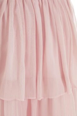 Pink Chiffon Tiered Midi Dress -Glamourista 00100036432 ZS