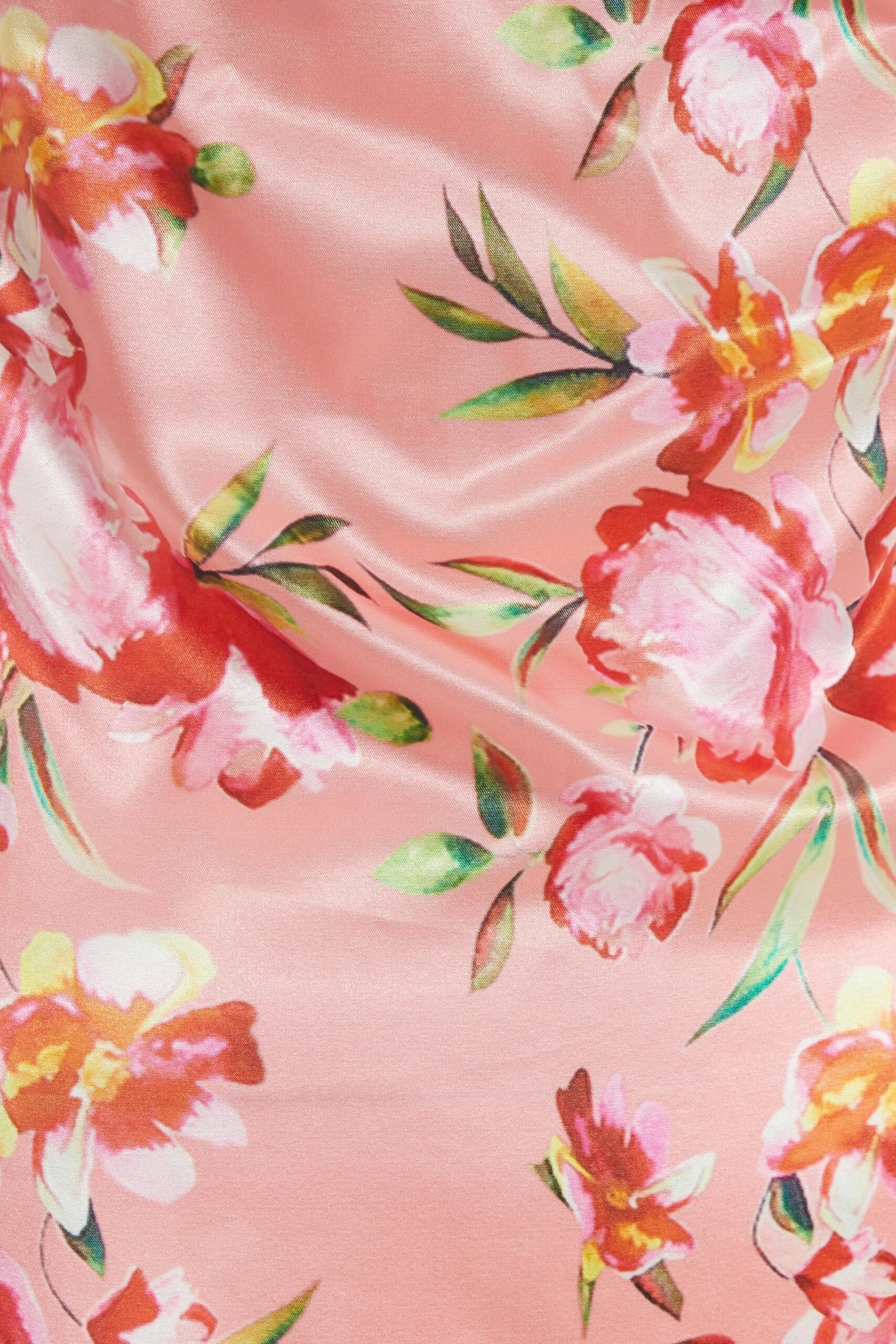 Coral Floral Satin Maxi Dress 6 Coral Floral Satin Maxi Dress - Image 6