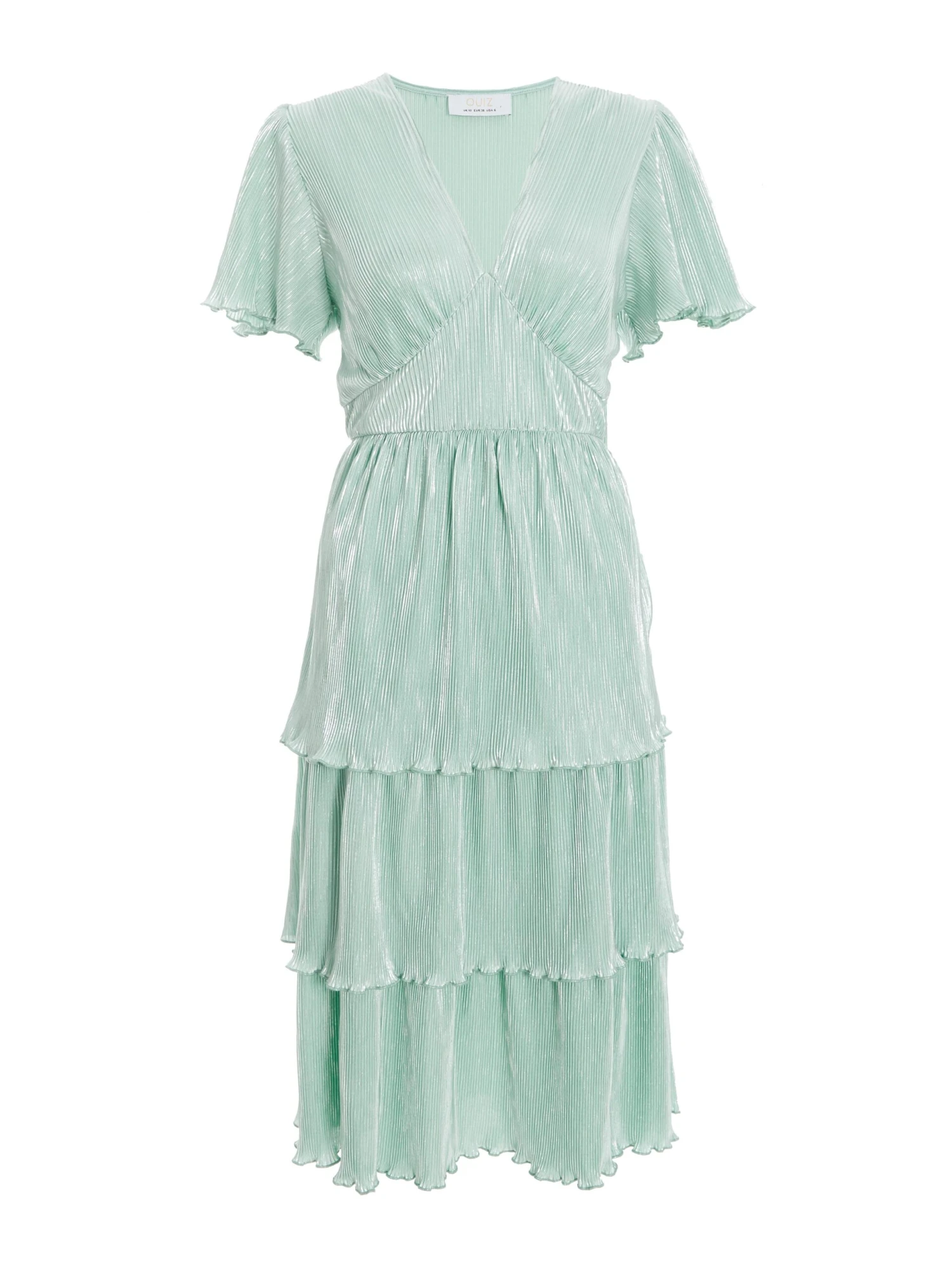 Mint Plisse Tiered Midi Dress 1 Mint Plisse Tiered Midi Dress