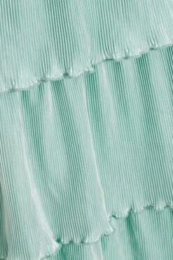 Mint Plisse Tiered Midi Dress 11 Mint Plisse Tiered Midi Dress -Glamourista 00100036443 ZS