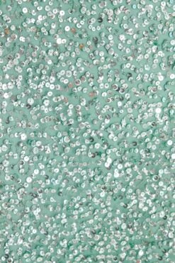 Green Sequin Halter Neck Fishtail Maxi Dress -Glamourista 00100036446 ZS