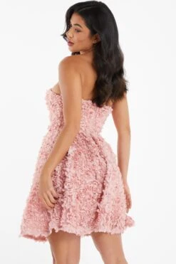 Pink Chiffon Floral Mini Dress -Glamourista 00100036452 XB