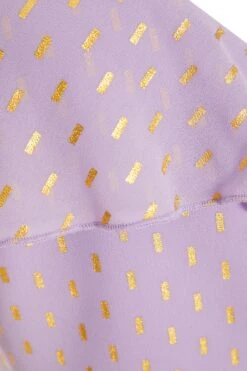 Lilac Chiffon Foil Midi Dress -Glamourista 00100036461 ZS