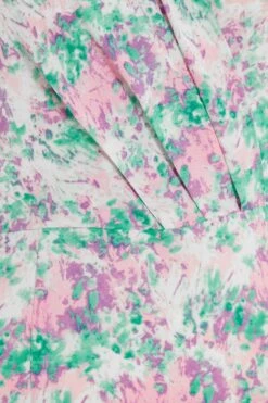 Pink Smudge Print Frill Maxi Dress 11 Pink Smudge Print Frill Maxi Dress -Glamourista 00100036463 ZS