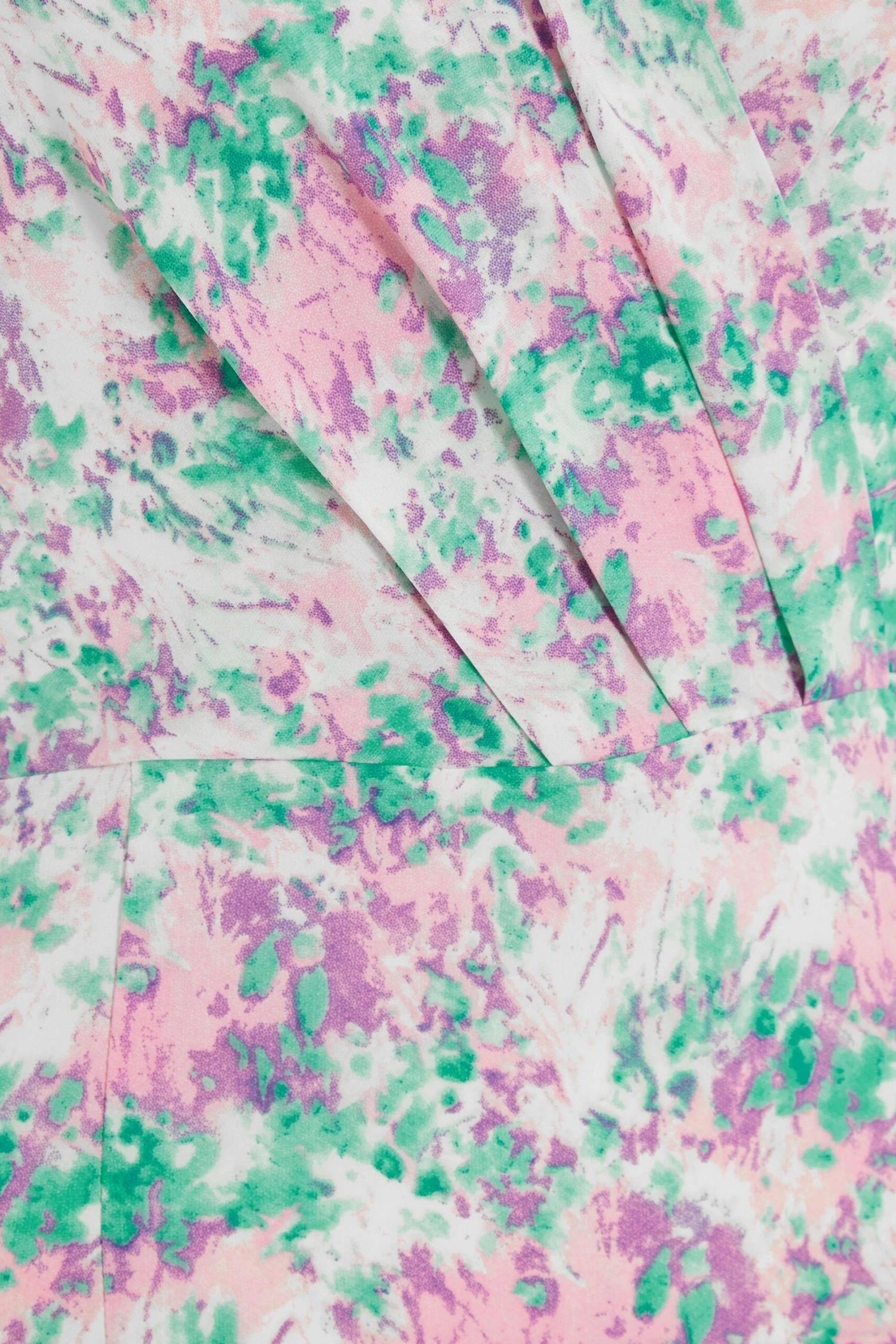 Pink Smudge Print Frill Maxi Dress 6 Pink Smudge Print Frill Maxi Dress - Image 6