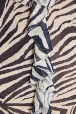 Stone Zebra Print Mesh Mini Dress -Glamourista 00100036486 ZS