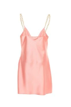 Pink Satin Slip Mini Dress -Glamourista 00100036491 ZB