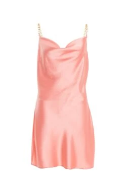 Pink Satin Slip Mini Dress