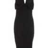 Black Bow Bodycon Midi Dress