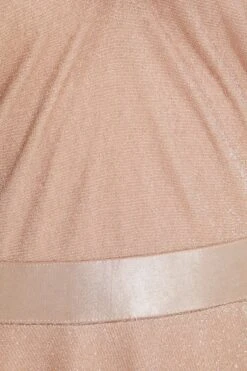 Champagne Bardot Glitter Maxi Dress 11 Champagne Bardot Glitter Maxi Dress -Glamourista 00100036519 ZS