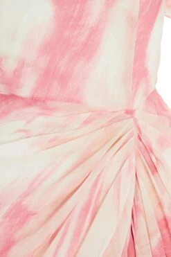 Pink Brush Stroke Midi Dress -Glamourista 00100036521 ZS