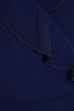 Petite Navy Chiffon Frill Maxi Dress 11 Petite Navy Chiffon Frill Maxi Dress -Glamourista 00100036541 ZS