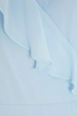 Petite Light Blue Chiffon Frill Maxi Dress 11 Petite Light Blue Chiffon Frill Maxi Dress -Glamourista 00100036542 ZS