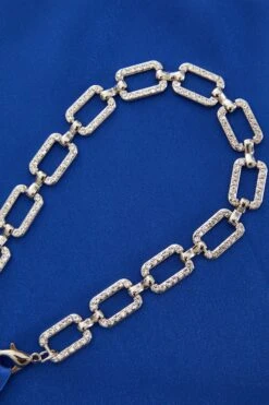 Petite Blue Satin Diamante Maxi Dress -Glamourista 00100036550 ZS