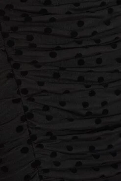 Black Polka Dot Bodycon Mini Dress -Glamourista 00100036559 ZS