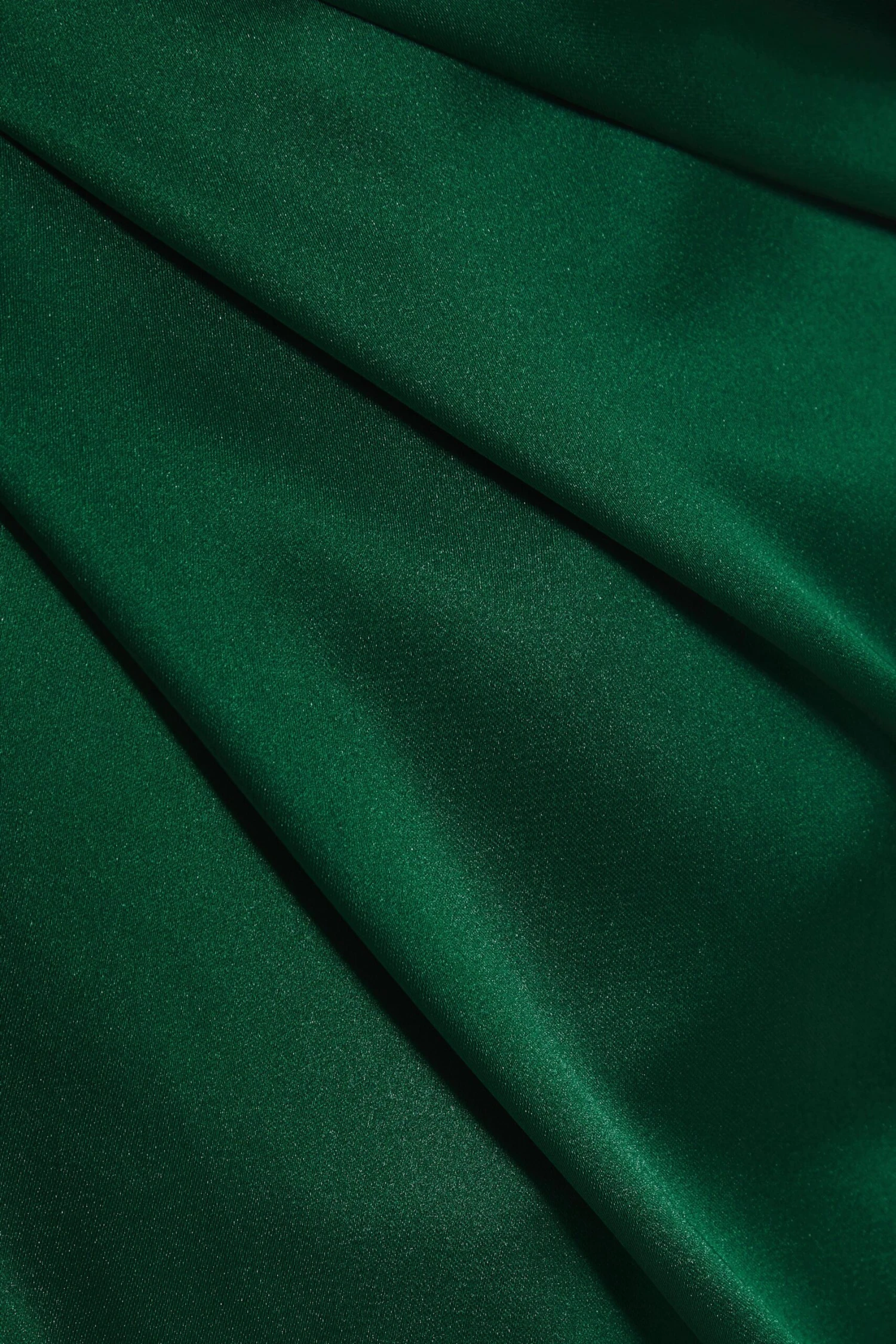 Bottle Green Satin One Shoulder Midi Dress 6 Bottle Green Satin One Shoulder Midi Dress - Image 6