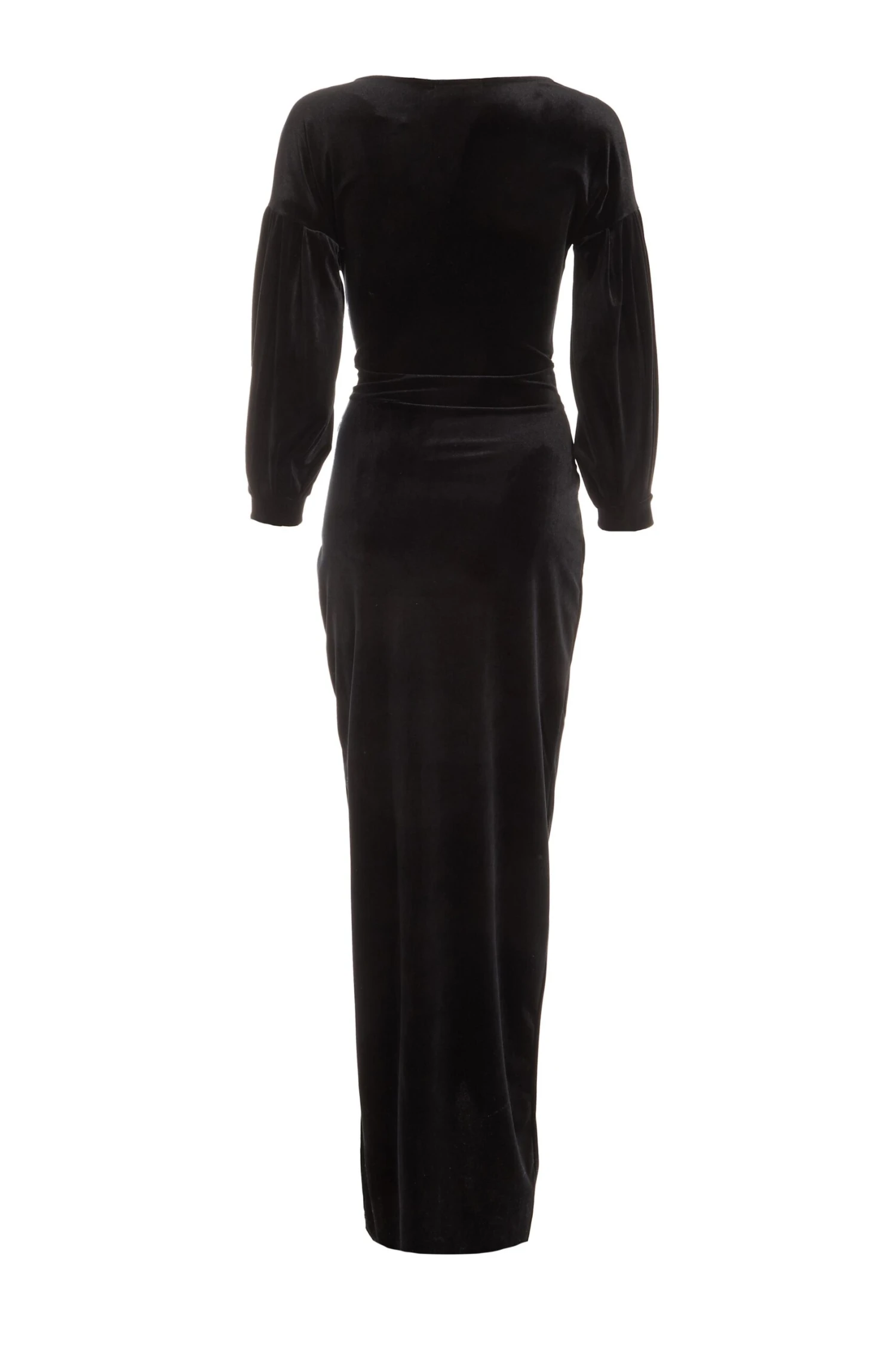 Black Velvet Wrap Maxi Dress 5 Black Velvet Wrap Maxi Dress - Image 5
