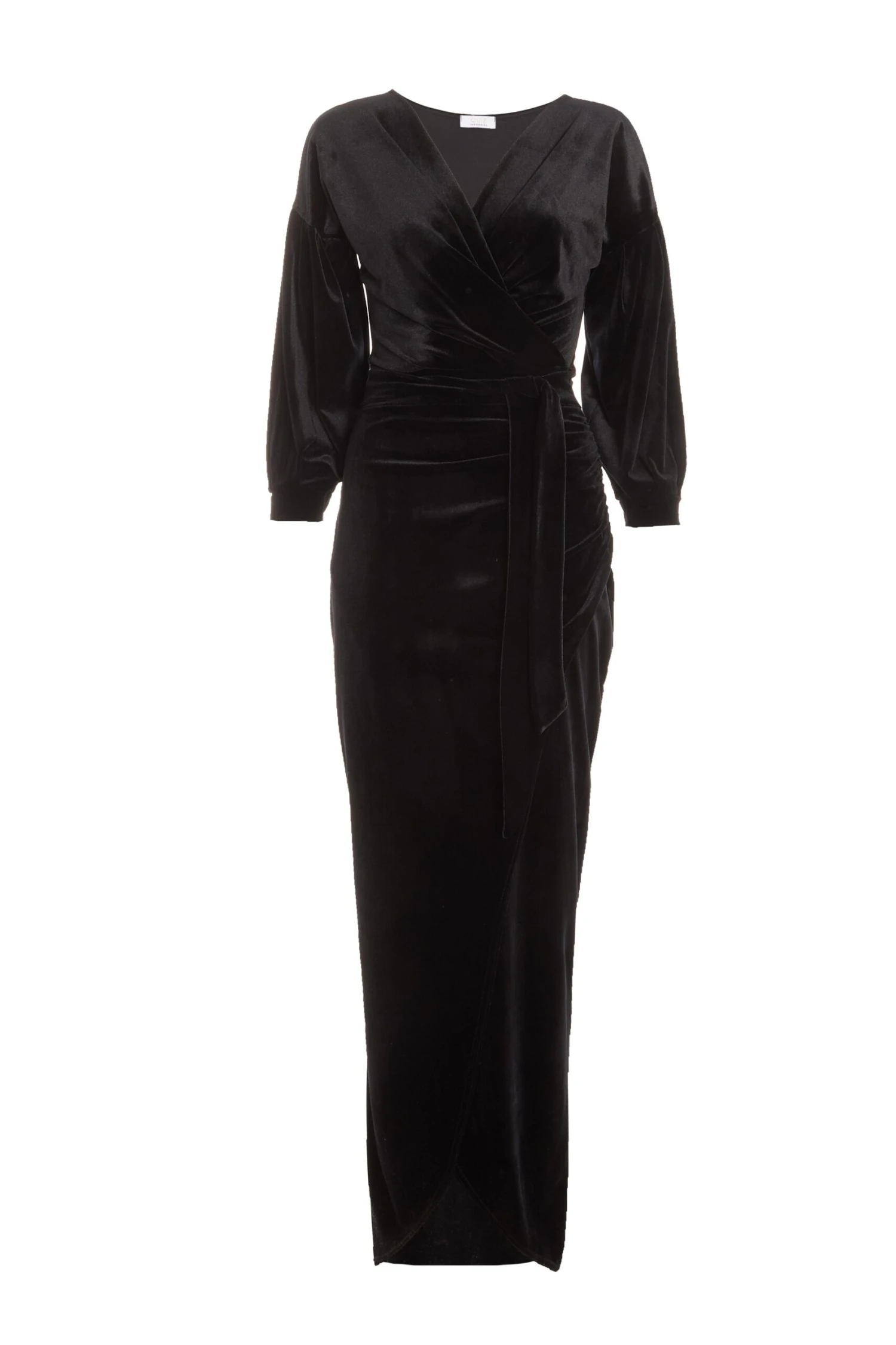 Black Velvet Wrap Maxi Dress 1 Black Velvet Wrap Maxi Dress