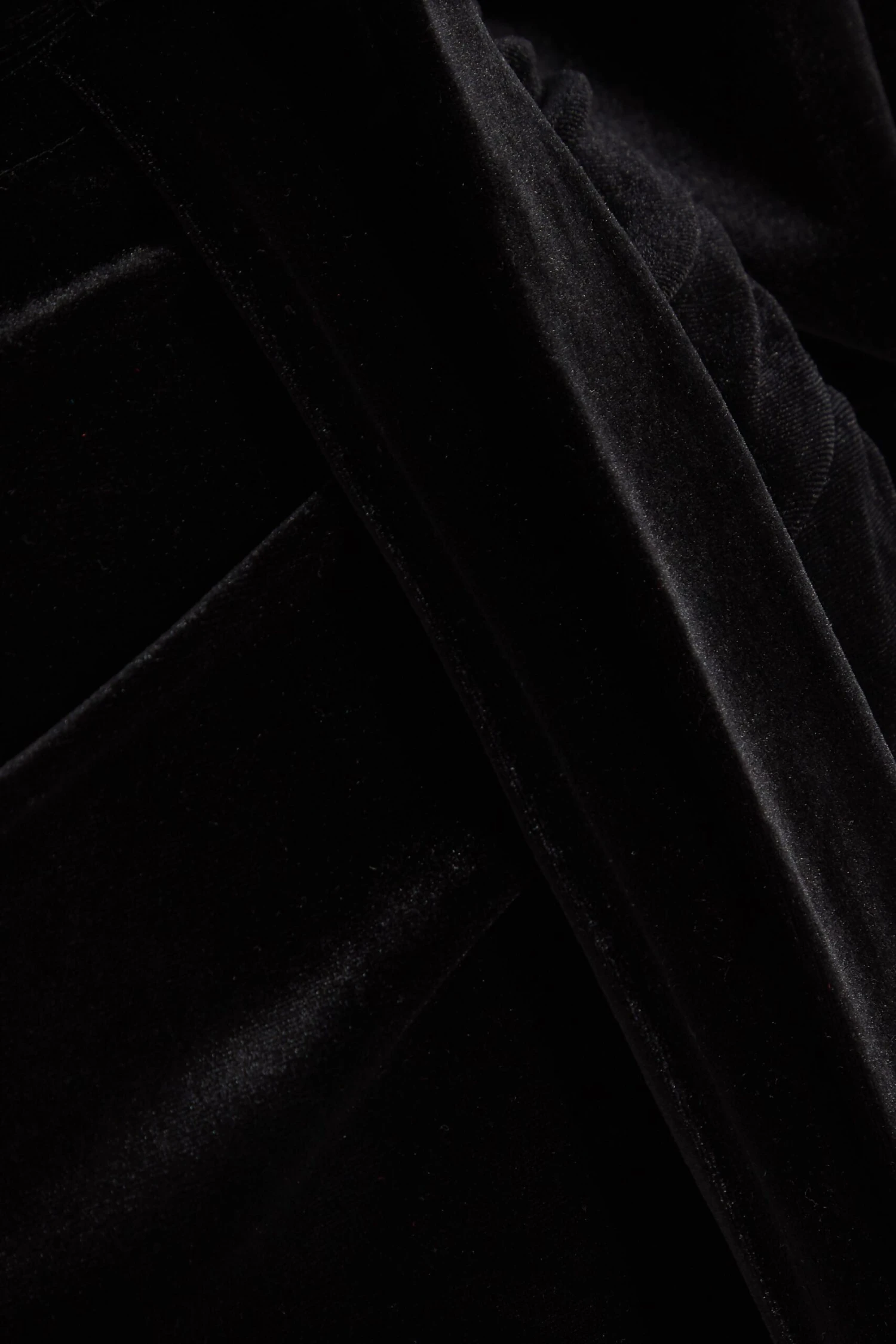 Black Velvet Wrap Maxi Dress 6 Black Velvet Wrap Maxi Dress - Image 6