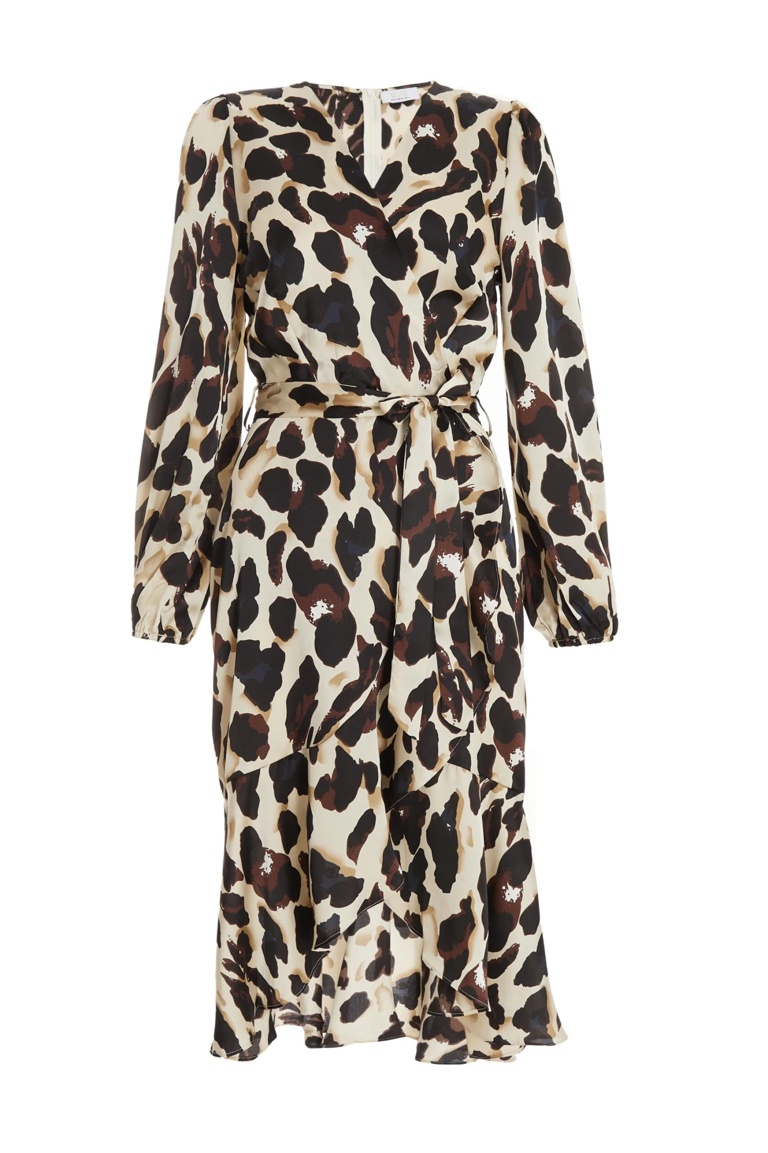 Stone Animal Print Satin Midi Dress 1 Stone Animal Print Satin Midi Dress