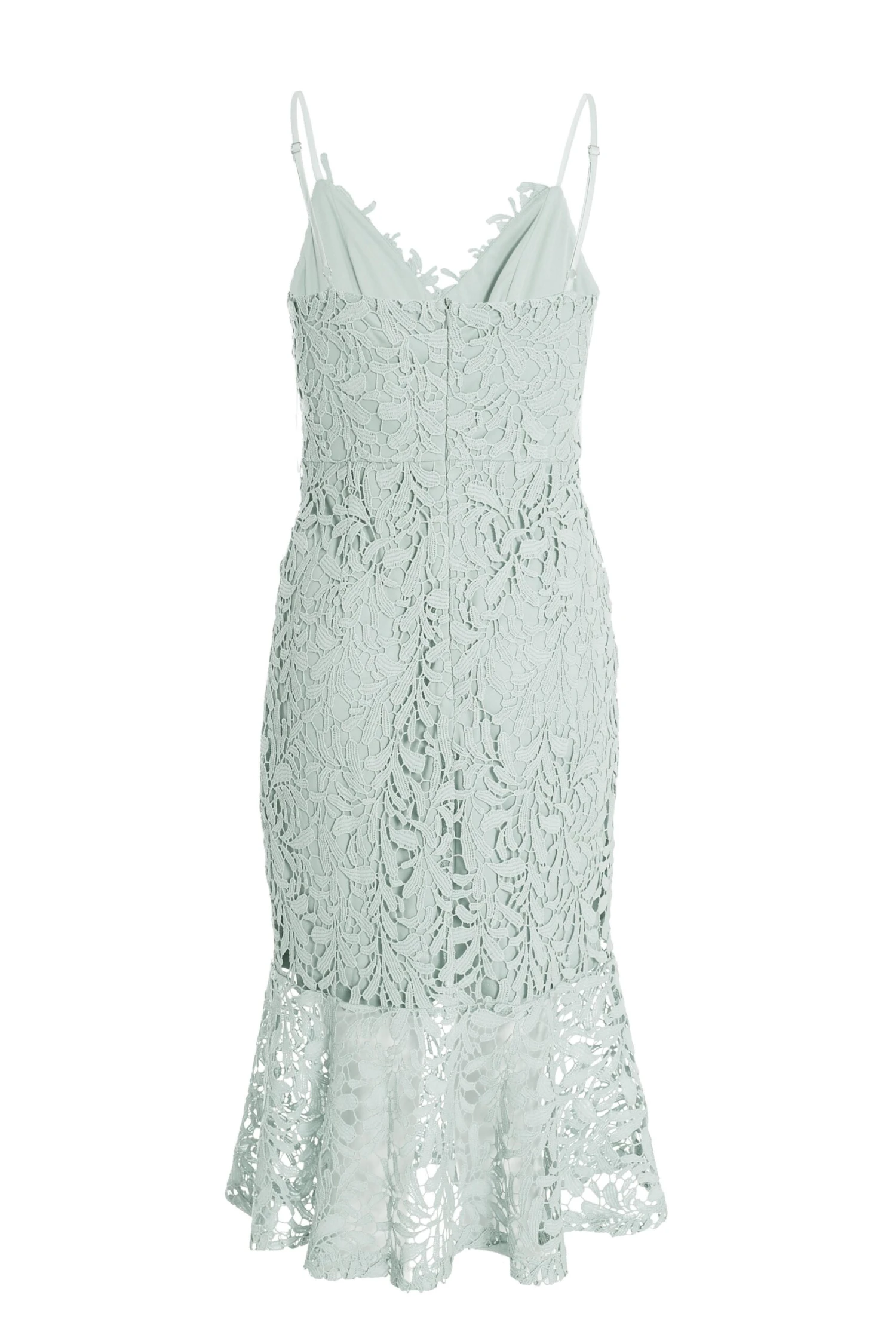 Sage Lace Fishtail Midi Dress 5 Sage Lace Fishtail Midi Dress - Image 5