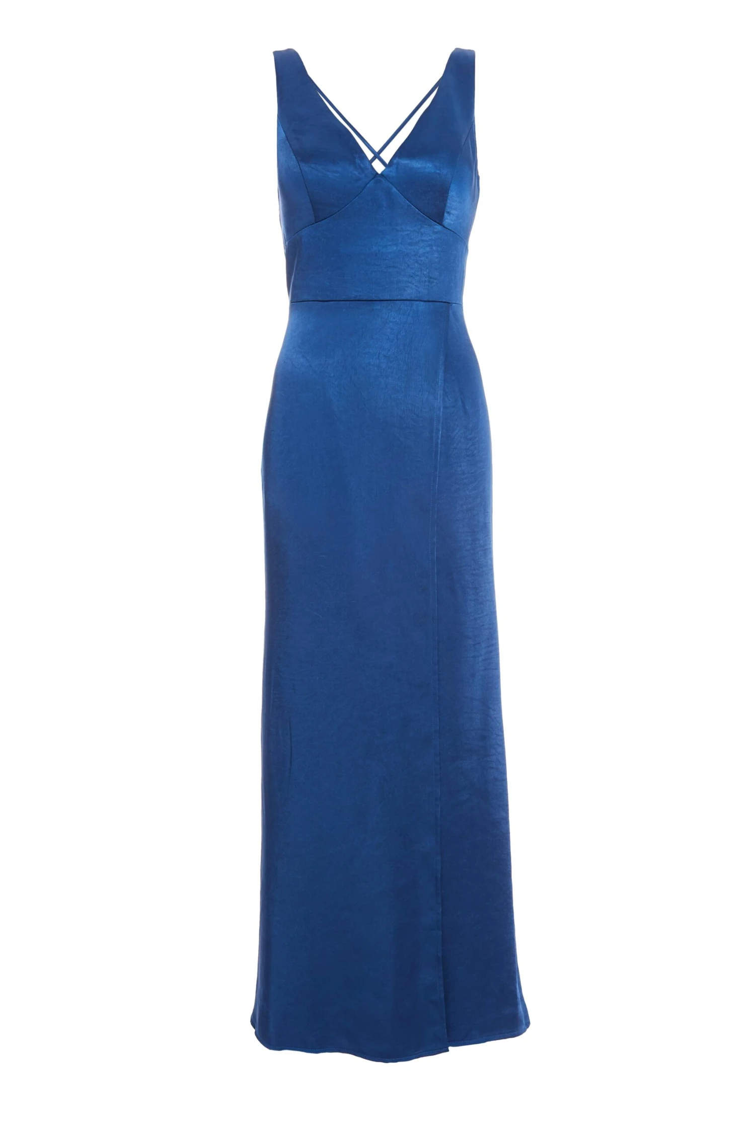Navy Satin Maxi Dress 1 Navy Satin Maxi Dress