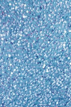 Blue Sequin Halter Neck Fishtail Maxi Dress -Glamourista 00100036823 ZS