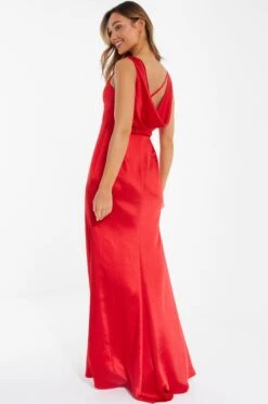 Red Satin Maxi Dress 8 Red Satin Maxi Dress -Glamourista 00100036826 XB