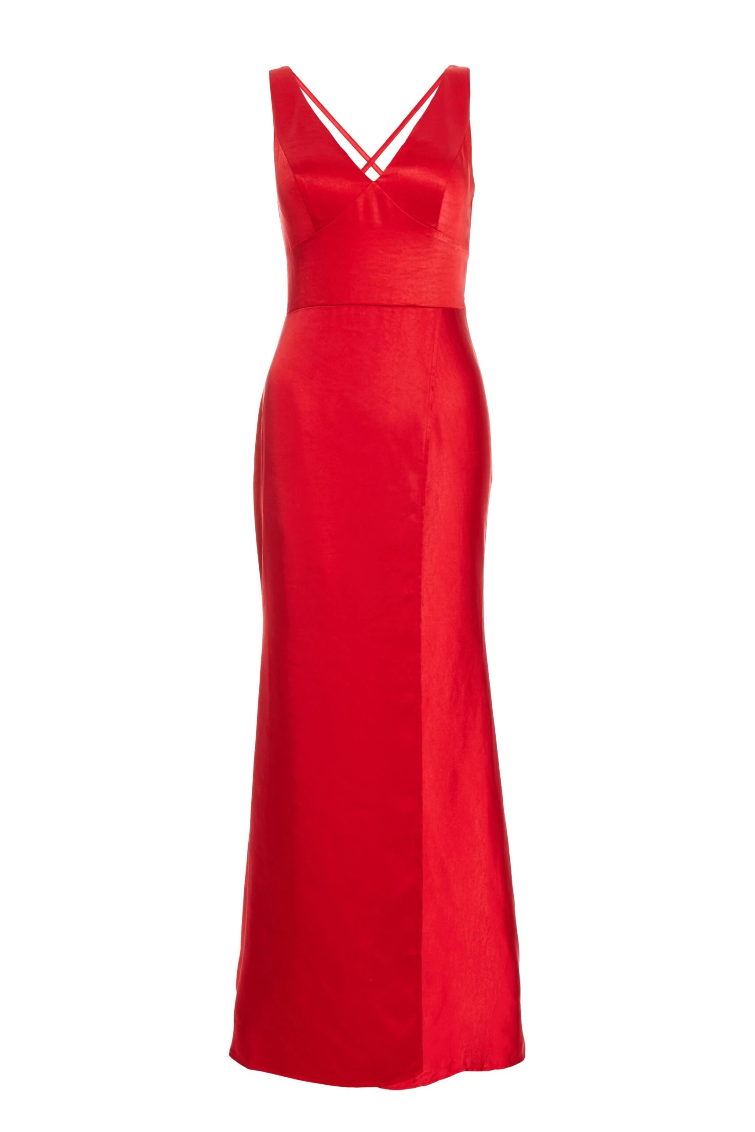 Red Satin Maxi Dress 1 Red Satin Maxi Dress