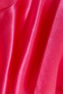Pink Satin Ruffle Maxi Dress 11 Pink Satin Ruffle Maxi Dress -Glamourista 00100036828 ZS