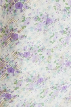 White Floral Cold Shoulder Wrap Midi Dress 11 White Floral Cold Shoulder Wrap Midi Dress -Glamourista 00100036831 ZS