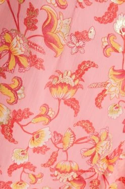 Pink Chiffon Paisley Print Maxi Dress -Glamourista 00100036833 ZS