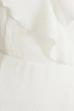 White Chiffon Crinkle Maxi Wrap Dress -Glamourista 00100036837 ZS