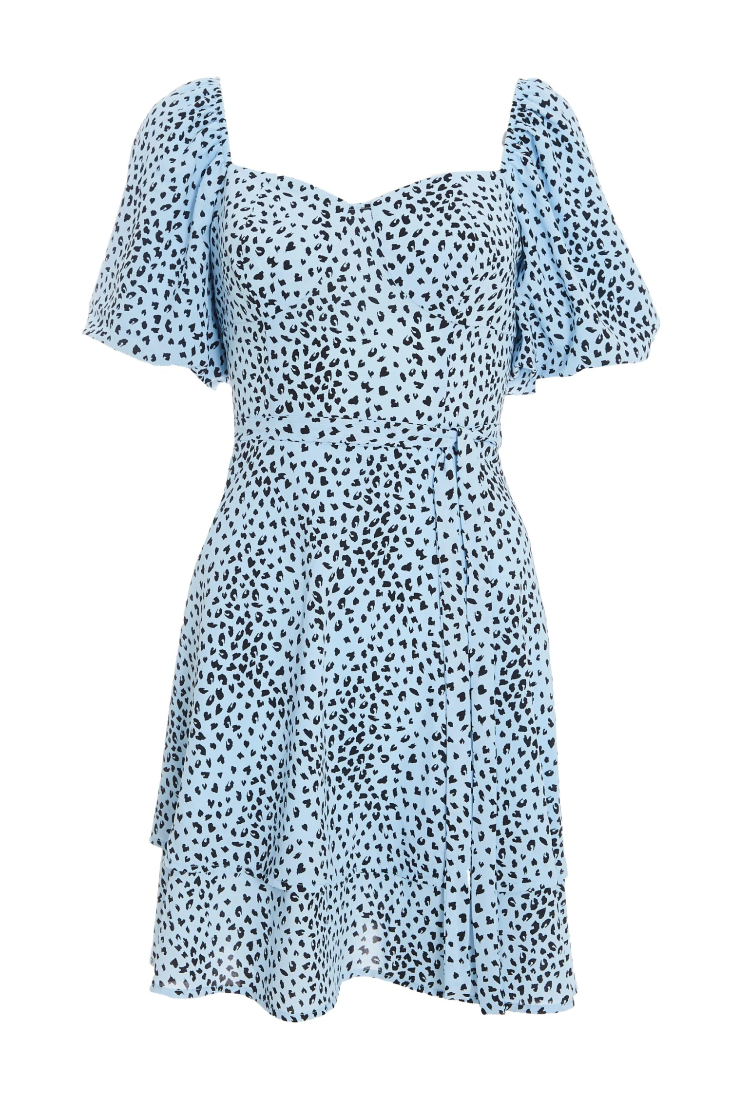 Blue Animal Print Skater Dress 1 Blue Animal Print Skater Dress