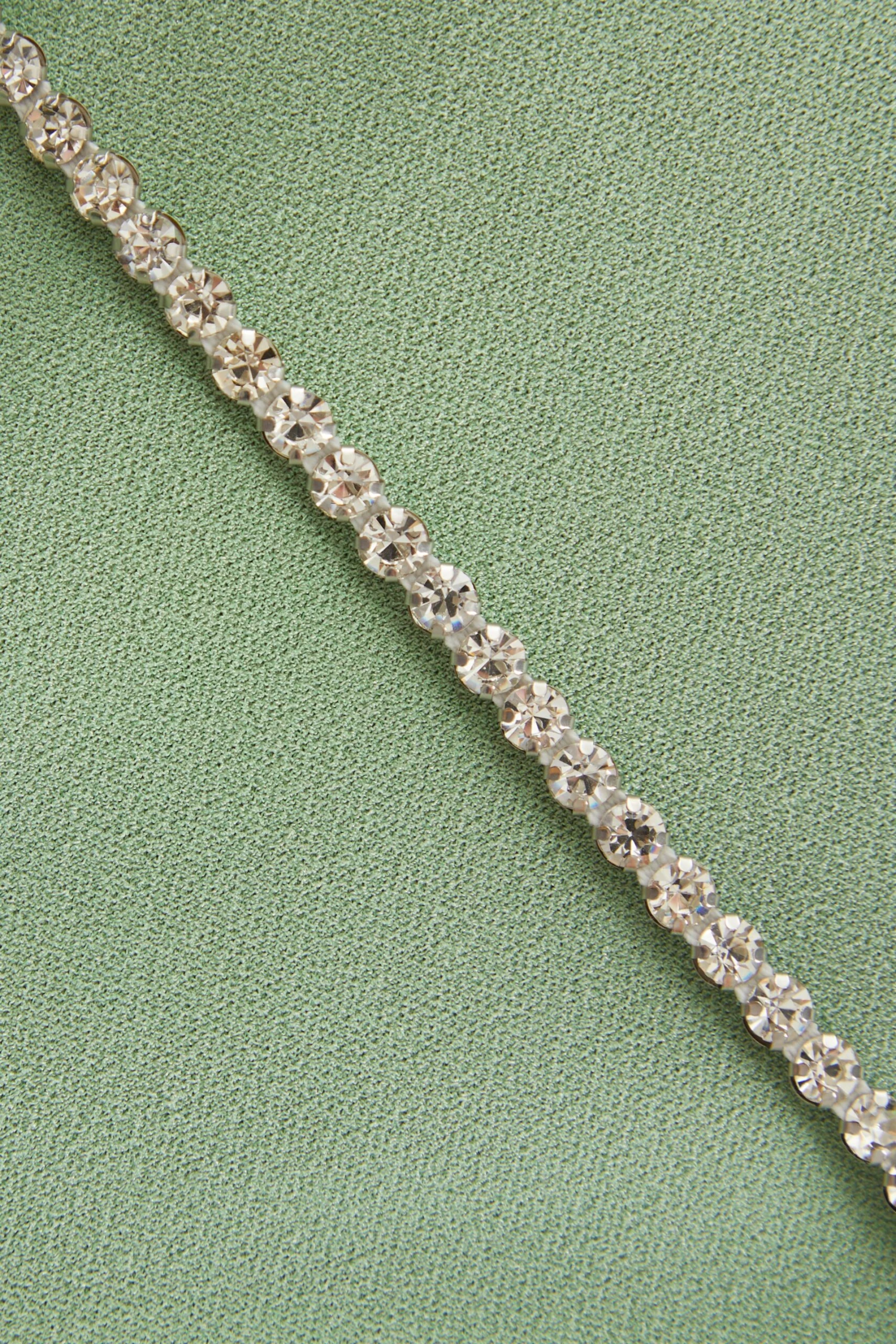 Sage Diamante One Shoulder Mini Dress 2 Sage Diamante One Shoulder Mini Dress - Image 2