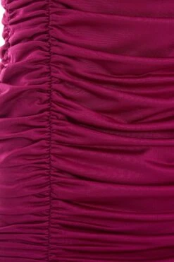 Berry Bandeau Ruched Mini Dress 11 Berry Bandeau Ruched Mini Dress -Glamourista 00100036984 ZS
