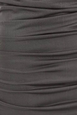 Grey Ruched Bodycon Mini Dress -Glamourista 00100036990 ZS