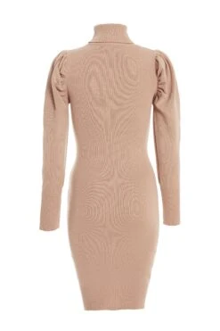 Stone Knitted Puff Sleeve Dress -Glamourista 00100036995 ZB