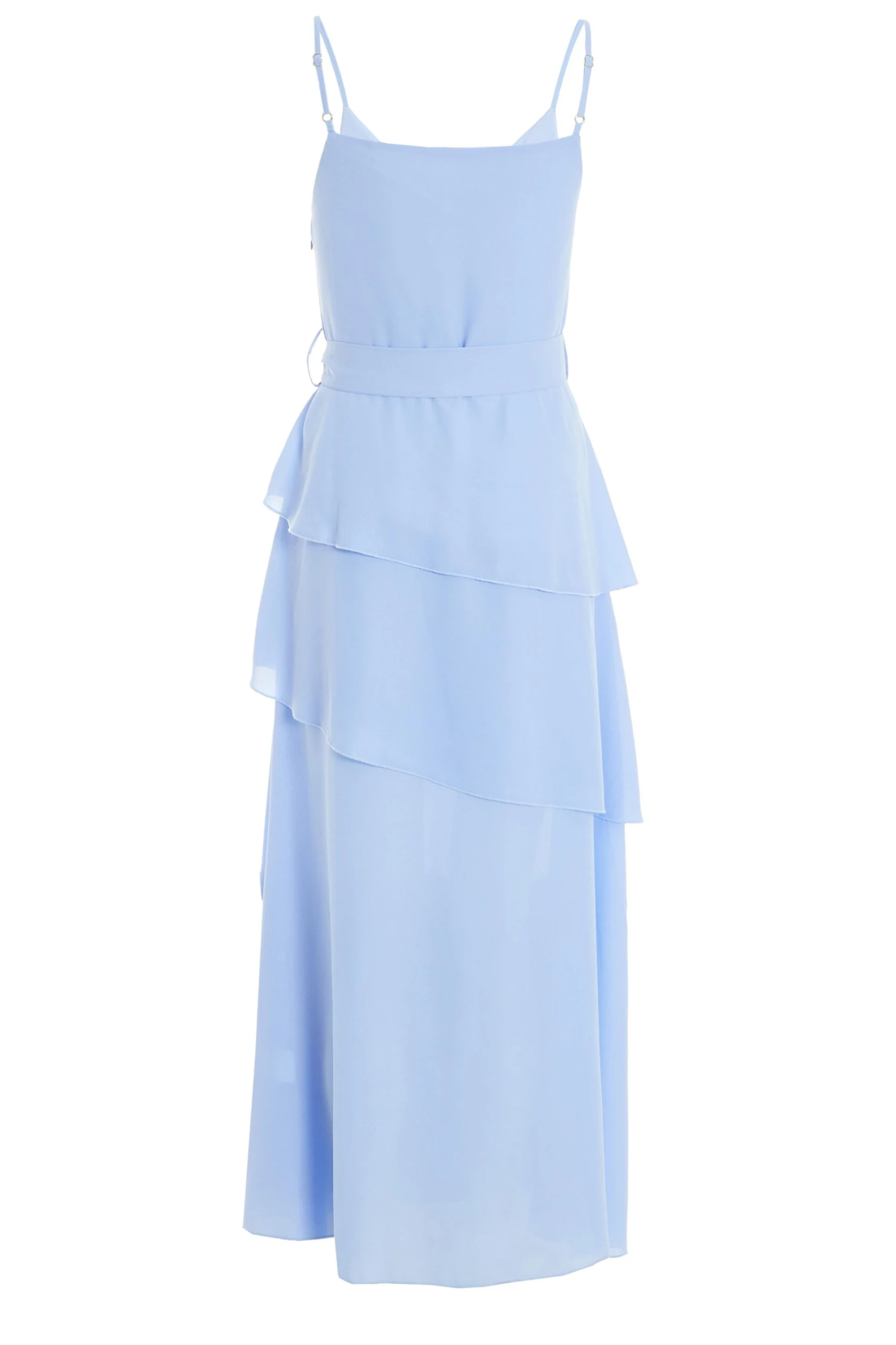 Blue Chiffon Frill Midiaxi Dress 5 Blue Chiffon Frill Midiaxi Dress - Image 5