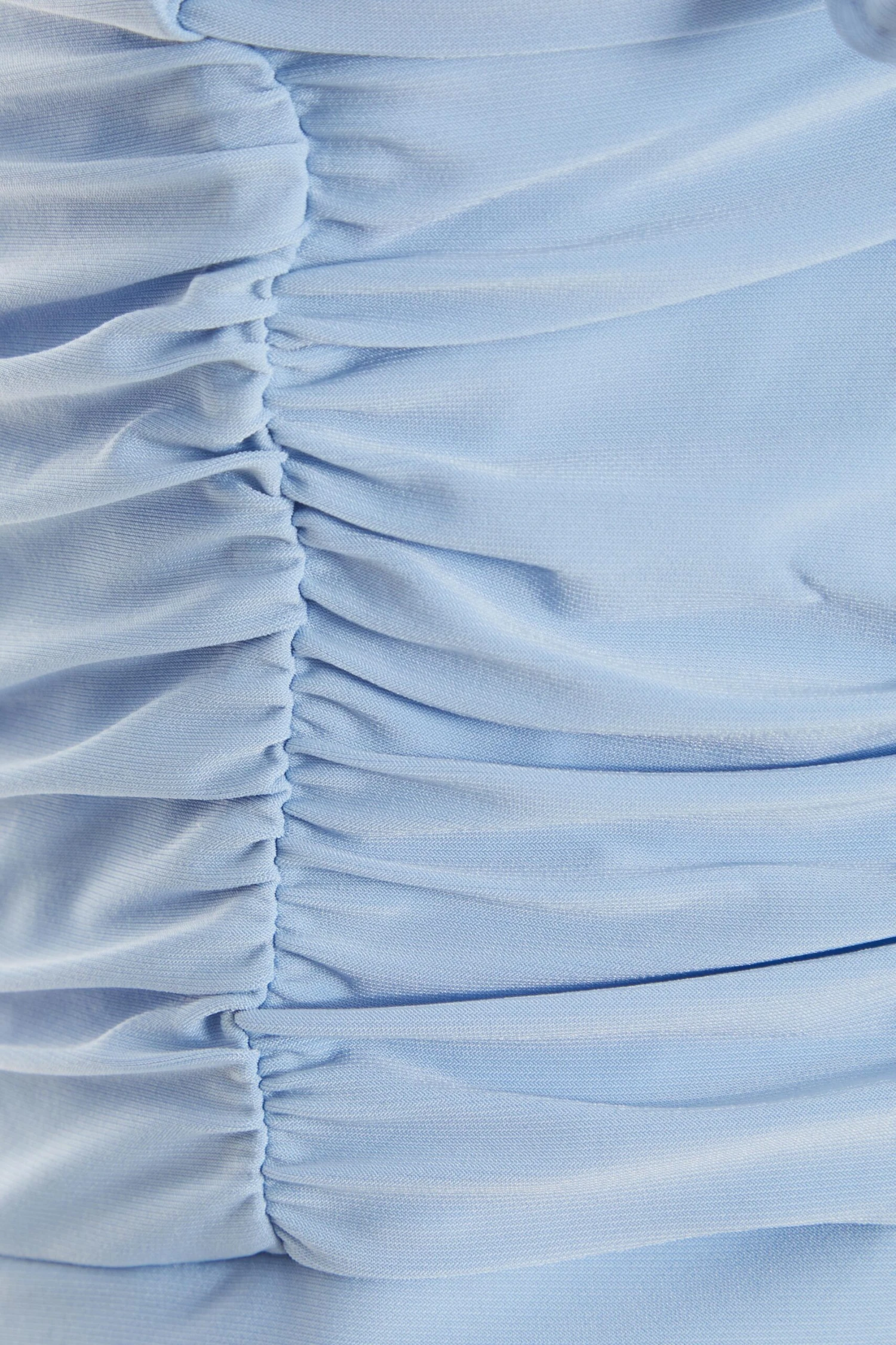 Blue Tie Front Ruched Bodycon Mini Dress 6 Blue Tie Front Ruched Bodycon Mini Dress - Image 6