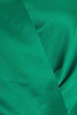 Green Satin Button Mini Shirt Dress -Glamourista 00100037100 ZS