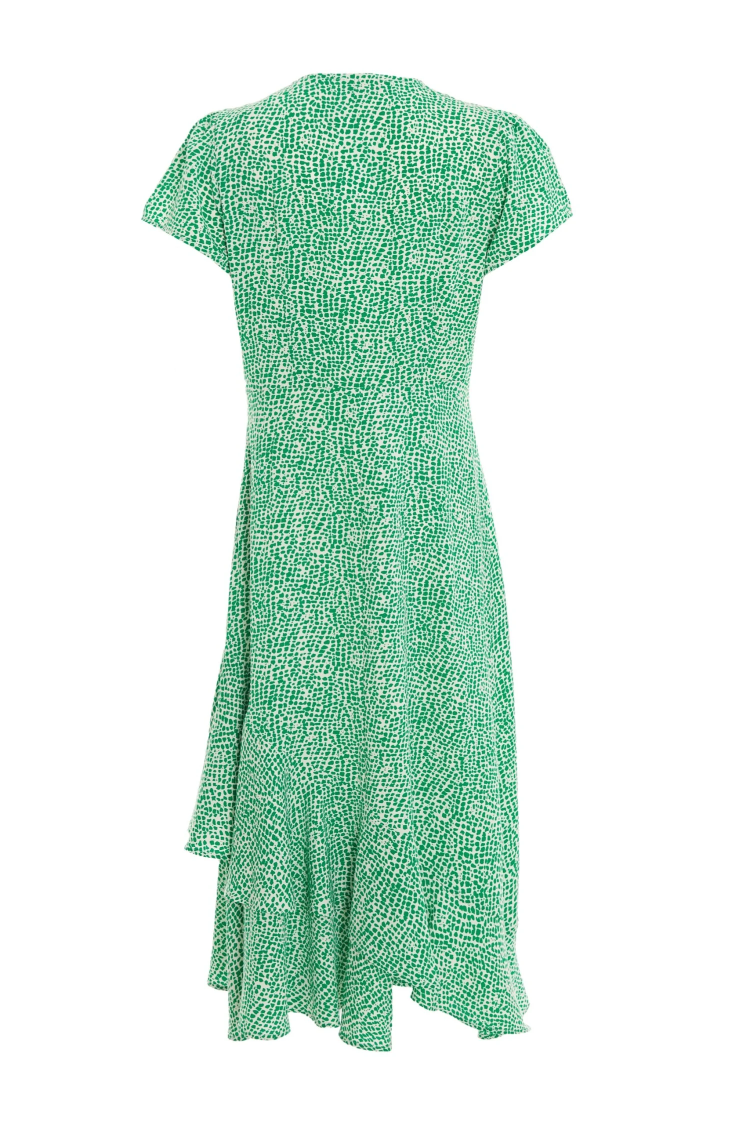 Green Polka Dot Frill Midi Dress 5 Green Polka Dot Frill Midi Dress - Image 5