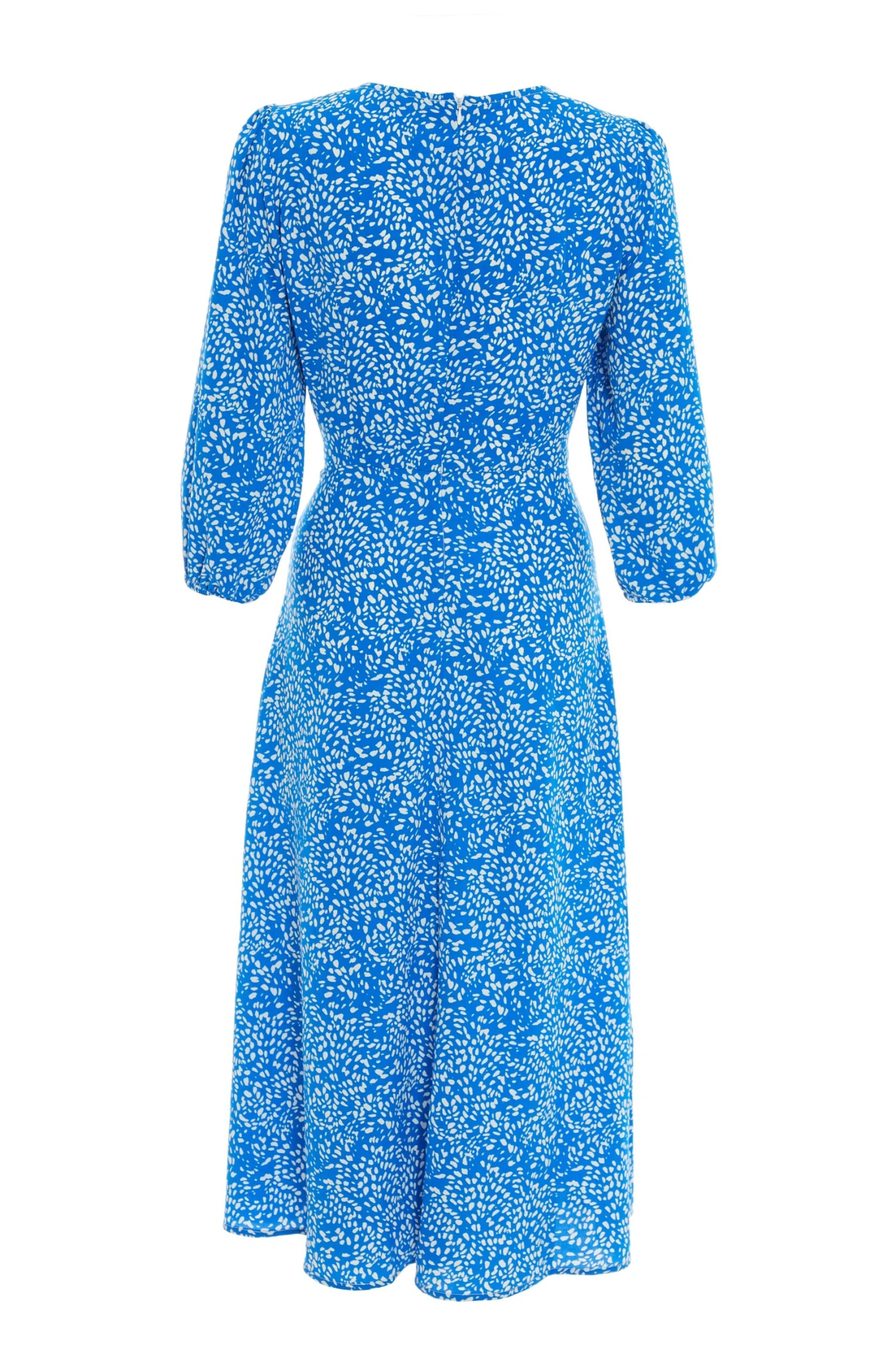 Blue Smudge Animal Print Midi Dress 5 Blue Smudge Animal Print Midi Dress - Image 5