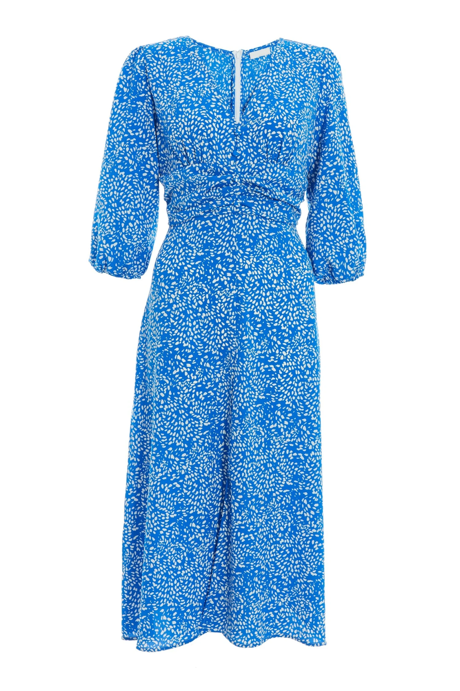 Blue Smudge Animal Print Midi Dress 1 Blue Smudge Animal Print Midi Dress