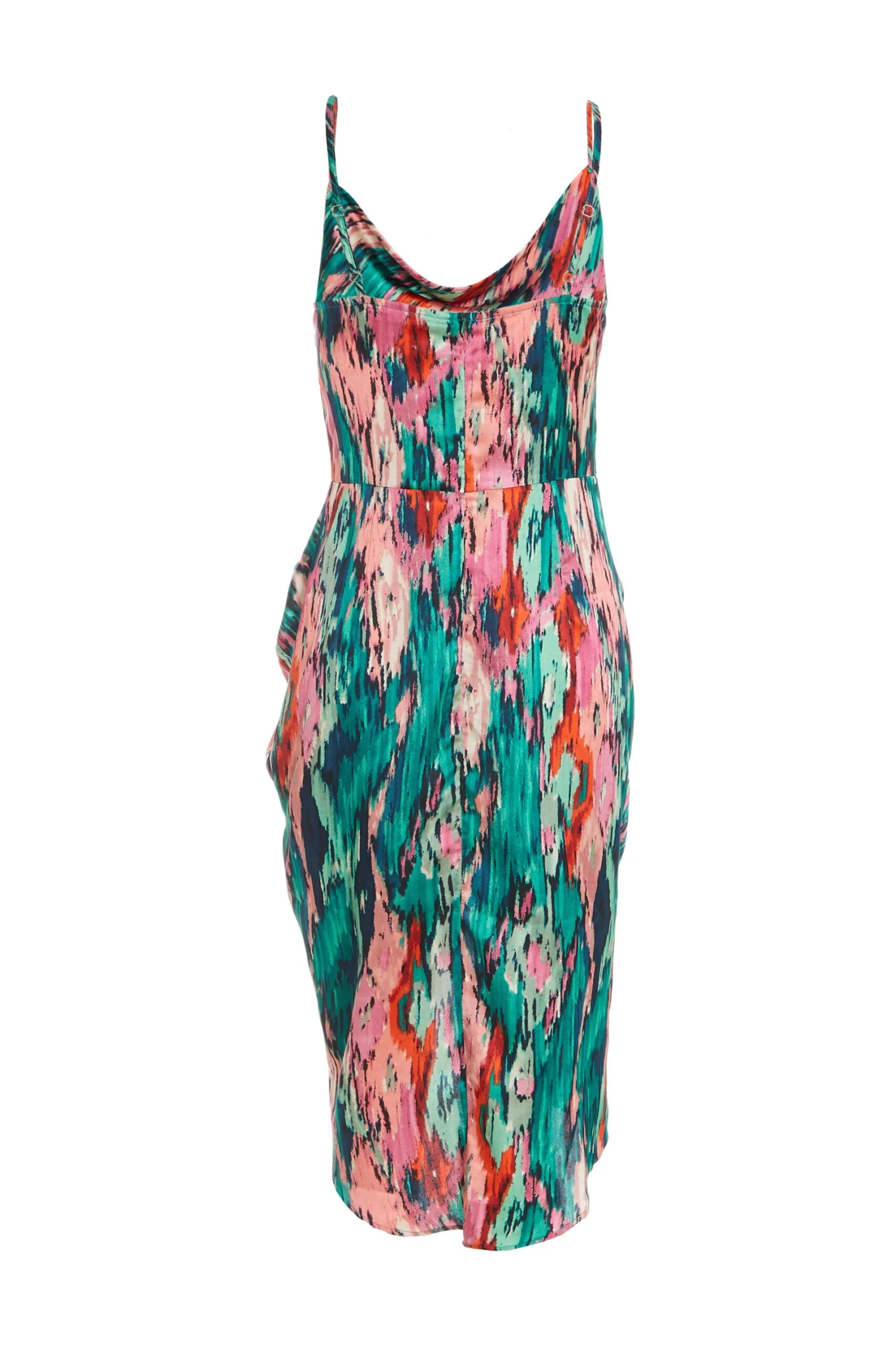 Petite Multicoloured Brush Stroke Midi Dress 5 Petite Multicoloured Brush Stroke Midi Dress - Image 5