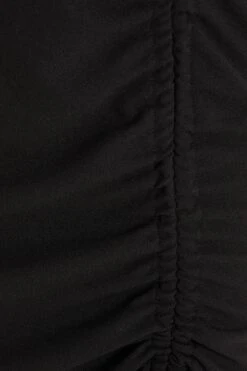 Curve Black Chiffon Ruched Mini Dress -Glamourista 00100037168 ZS