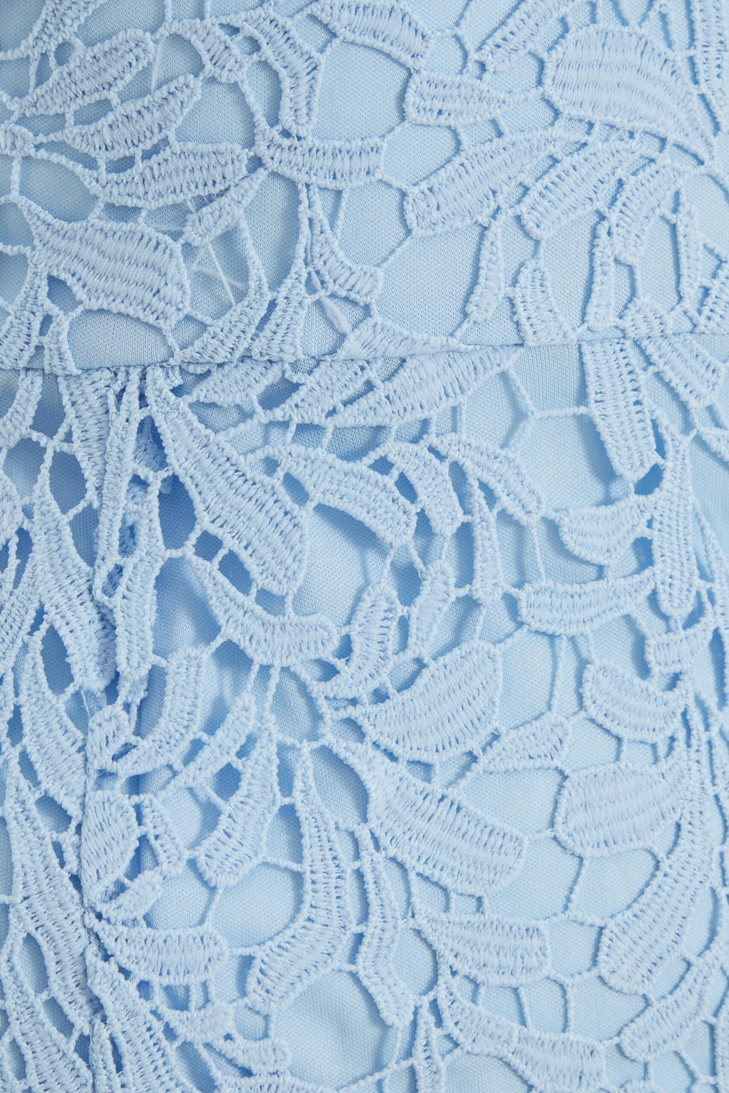 Light Blue Lace Fishtail Midi Dress 6 Light Blue Lace Fishtail Midi Dress - Image 6